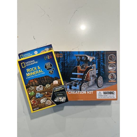STEM toys: 12-in-1 STEM Solar Robot Kit And Rock And Mineral Set- Gifts for Kids - Picture 1 of 8